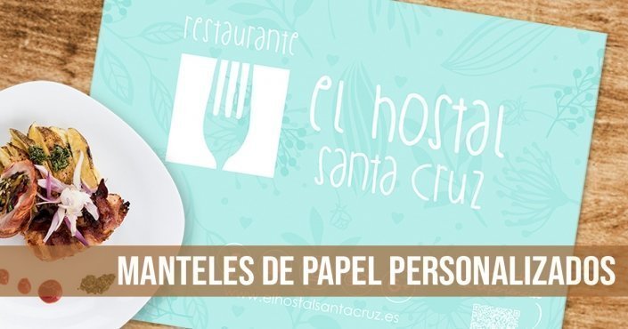 mantel individual papel - Restaurante Hostal Santa Cruz